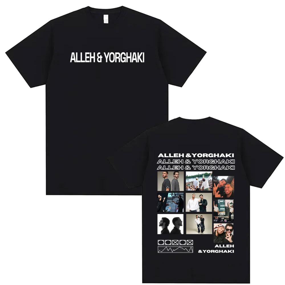 AllehYorghaki La Ciudad Worid Tour 2025 Cover Tshirt Y2K Mens Retro Hiphop Classic Summer Oversized Pure Cotton Tshirt