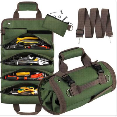 Roll Up Tool Bag Portable Tool Roll Bag Multi Pockets Oxford Cloth Tool Pouch Multi-Function for Mechanic Electrician Hobbyist