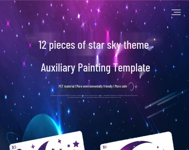 Cross-Border Romantic Starry Sky Painting Template: DIY Wall Art Tracing Board
