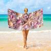 Natural Pink Sand Conch Starfish Texture Pattern Lightweight Absorbent Towel for Pool Swimming and Sunbathing Leisure