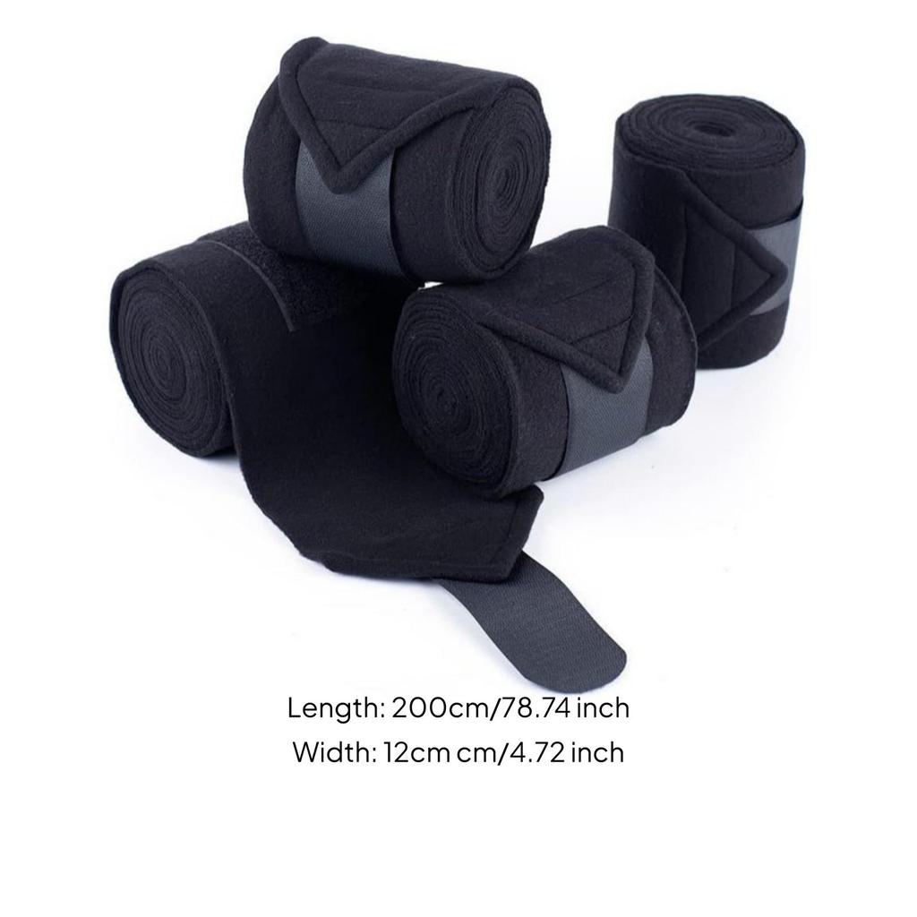 2 Pieces Soft Horse Fleece Bandages | guard, for Equestrian Training, Outdoor