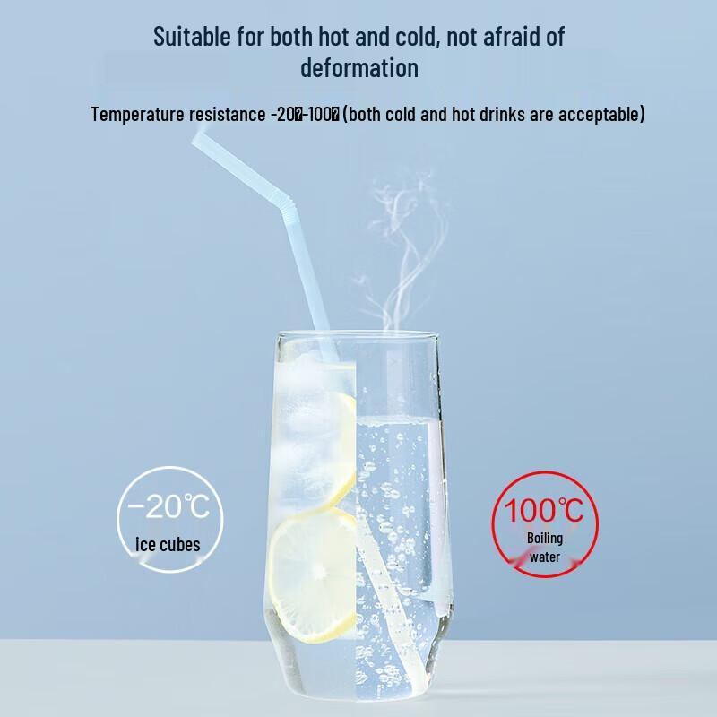 CHAHUA Individually Wrapped Bendable Drinking Straws, 50 Count