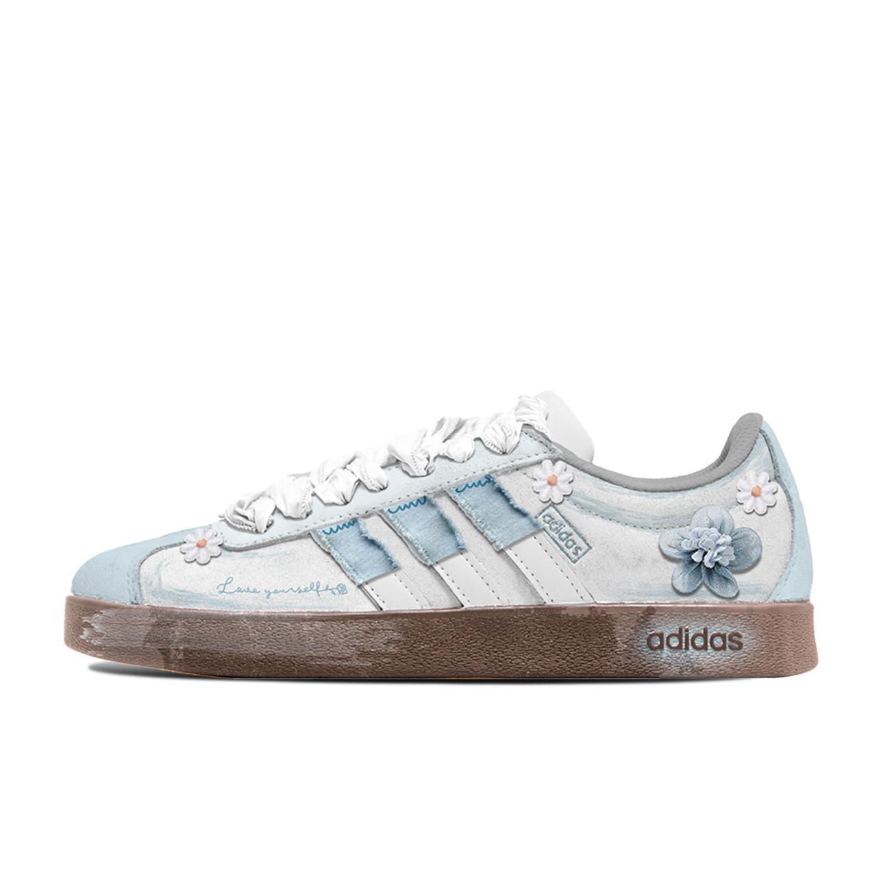 

Adidas VL COURT 2.0 Lone Blue Abrasion Resistant Abrasion Resistant Low top Skateboard Shoes Unisex Blue White HQ1802(TeamM-) 42⅔