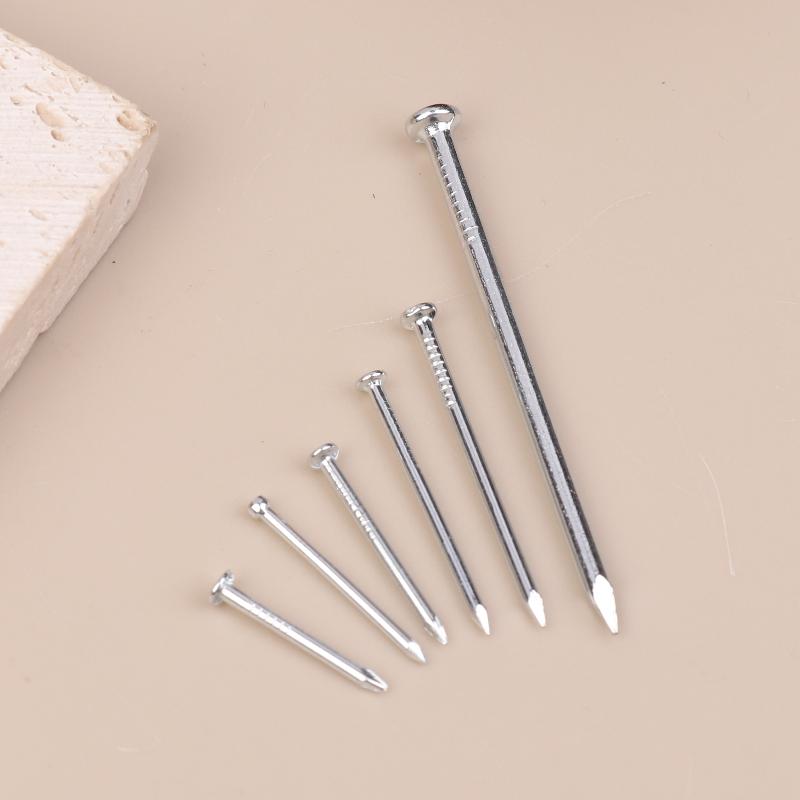 Iron Nail Round Head Tack 280pcs Silver Fastener for Jewelry Box Hinge Precision and Decorative Home DIY Projects