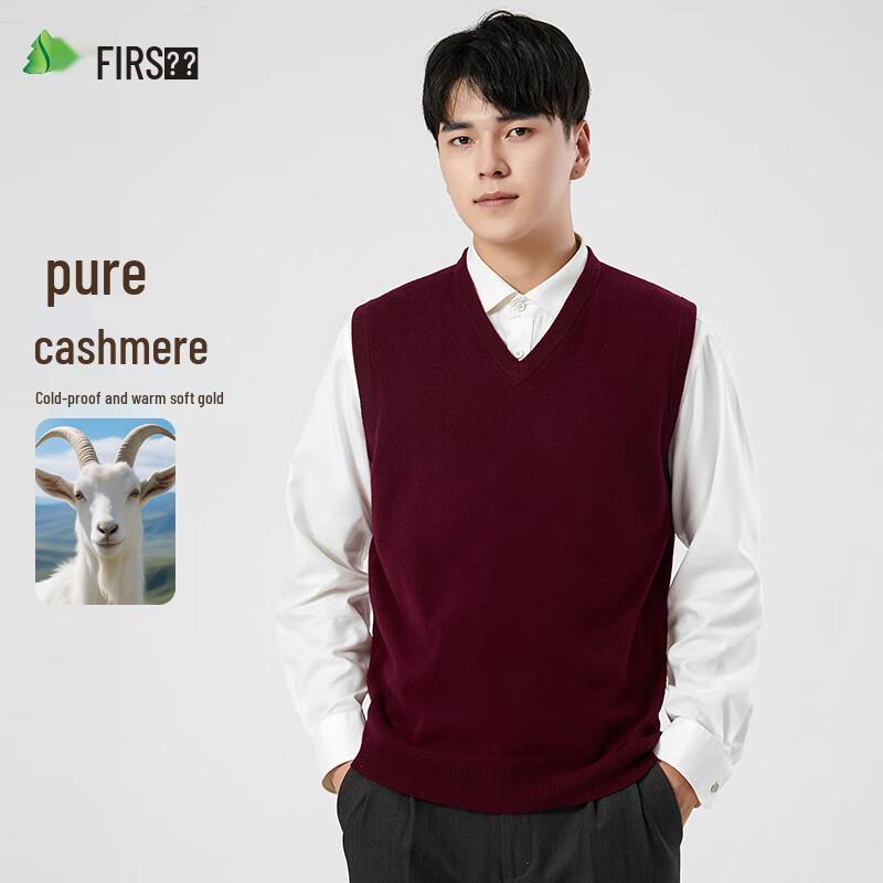 Shanshan Men's Pure Cashmere V-Neck Sweater Vest