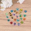 Yeux de Poupée TEHAUX, Lot de 50 Pièces, Diamètre 12mm, Motifs d'Yeux en Verre pour Yeux de Chat, Dinosaure et Animaux, Pièces d'Accessoires Faits Main, Décorations DIY, Poupée