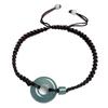 A-Grade Natural Jade Ping An Kou Red String Bracelet - Couple Style, Handmade in China