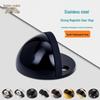 Stainless Steel Magnetic Door Stopper - Hole-Free, Anti-Collision, No-Drilling, Half-Round Design.