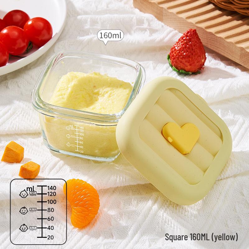 Babynahrungsschüssel-Set aus Glas: Hochtemperaturbeständig, ideal für gedämpften Eierstich