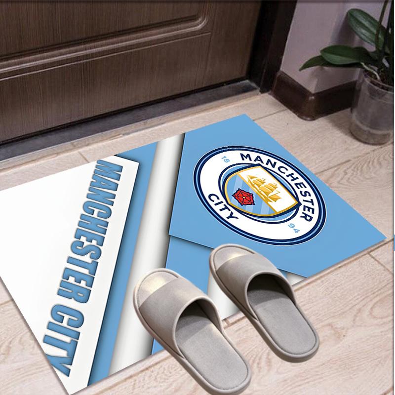 Manchester City FC Pattern Rug, Indoor/Outdoor Mat, for Picnic, Gameroom, Bedroom, Office, Living Room, Home Decor Carpet, Birthday Gift