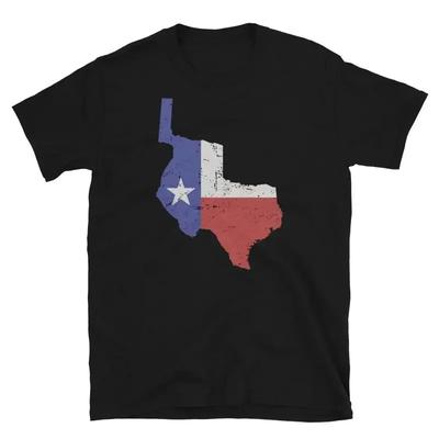 Distressed Republic of Texas T Shirt 1836 Flag