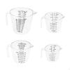 4 Pieces Measuring Cups Measure Jugs Lightweight Transparent Durable Liquid Mixing Mug Container for