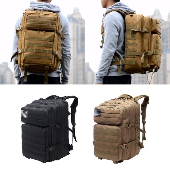 

Рюкзак Salute Великий простір у магазині Більш товстий матеріал Товари для виживання Камуфляжний рюкзак Assault Survival для походів