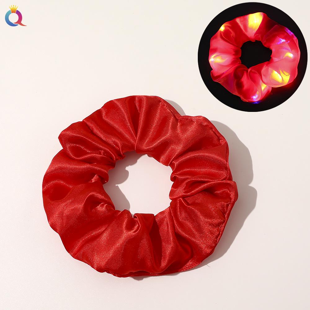 

Qiyue LED Luminous Hair Tie - блестящий цветной аксессуар для волос для женщин Direct from Qiyue Manufacturer красный