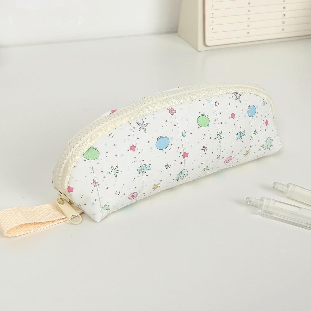 Ocean Print Pen Bag Handheld Stationery Bag Portable Stationery Pouch School Supplies Ocean Print