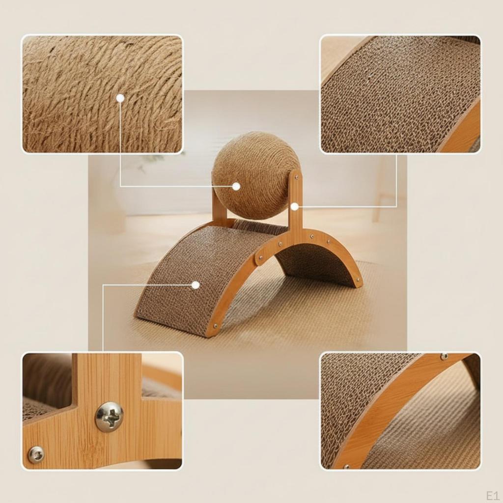 Cat Scratching Ball with Stand Sisal Board Multifunctional Pet Supply for Cats,