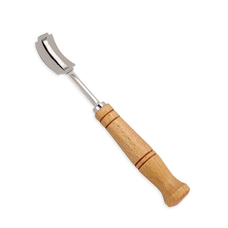 Wooden Handle High-quality Bread Pattern Contouring Knife