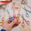Office School Supplies Cartoon Scissors Primary School Students Safety Stationery Small Creative Cute Round Head Handmade Lovely