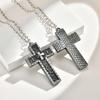 Vintage Secret Compartment Openable Cross Pendant Necklace, Gothic Punk Hip Hop Fashion Pendant Necklace for Men Metal Jewelry