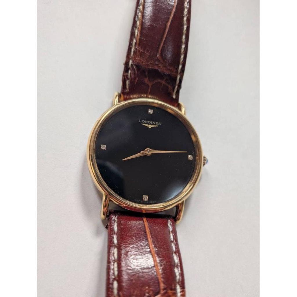 Used Longines 4P Diamond 18K GF Antique Manual Winding Grand Classic
