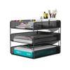 Multi-Layer Office Desk Organizer and File Storage Rack