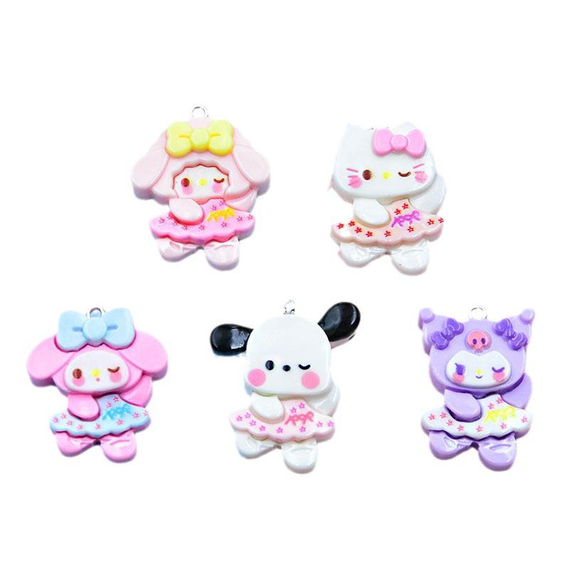 Glossy 3D Resin Cartoon Animal Keychain Pendant