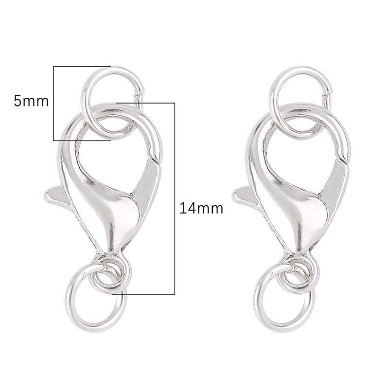 Vysoce kvalitní 12mm slitinová humrová spona pro DIY šperky, ideální pro náramky a náhrdelníky. Kombinace jednoho kruhu.