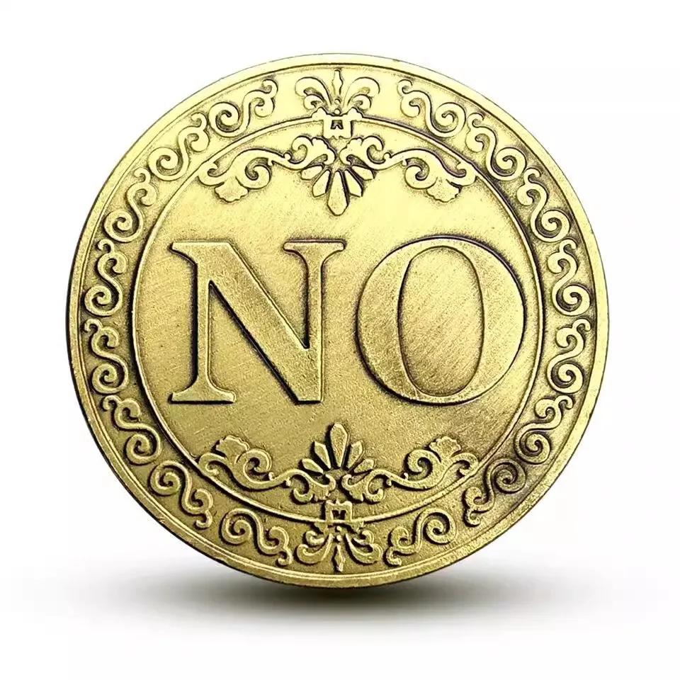 YES NO Decision Coins Magic Coin Collections Good Luck Vintage Antique Bronze Wish Lucky Coin US Coins Commemorative Gold Coins