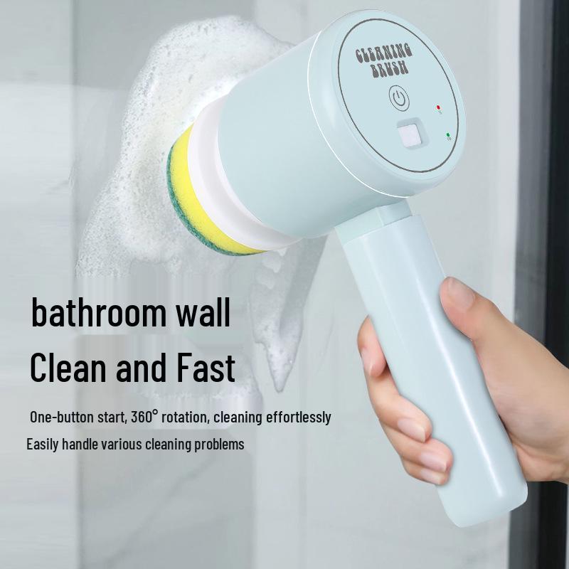 Rechargeable Handheld Electric Cleaning Brush Set for Dishes and Household Tasks
