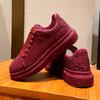 Mode Luxe designer heren- en dames rood en zwart strass schoenen met dikke zool, casual platte schoenen, moser schoenen, heren sportschoenen