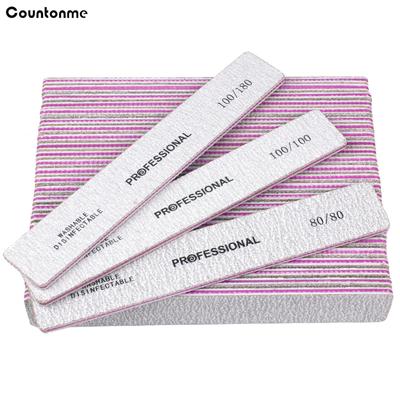 5 sztuk/partia profesjonalne pilniki do paznokci 80/80 100/100 100/180 prostokąt blok buforowy pilniki do polerowania do Manicure zmywalne narzędzie do paznokci