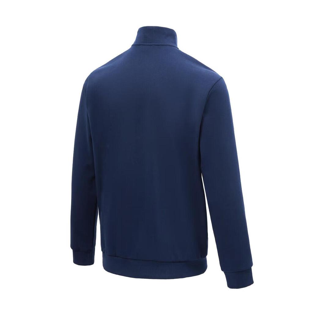 Adidas Logo Print Outdoor Casual Sports Zip-Up Jacket Men Jacket Navy-Blue JJ0424