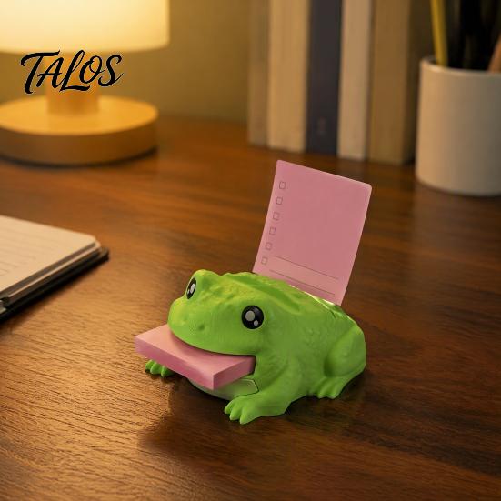 Desktop Organizer for Sticky Notes Cute Note Holder Toad, Desk Notepad Holder, Fun Pen Creative Office Gifts Friends Memo Stand, Accessory Gift