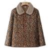 Winter clothing fleece thickened jacket new women's autumn and winter floral lapel thermal top jacket