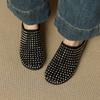 Fashion 2025 NEW Summer Women Mules Kid Suede Leather Women Shoes Round Toe Cover Toe Slip-on Women Sandals Retro Modern Slippers