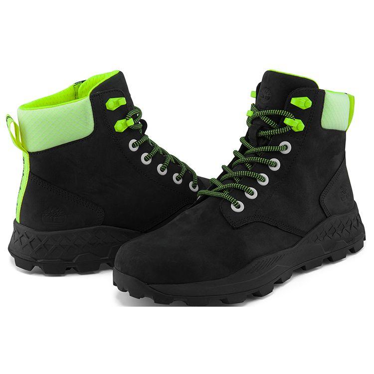 Timberland Brooklyn Series Top Layer Cowhide Short Outdoor Boots Men boots Black A2HR4