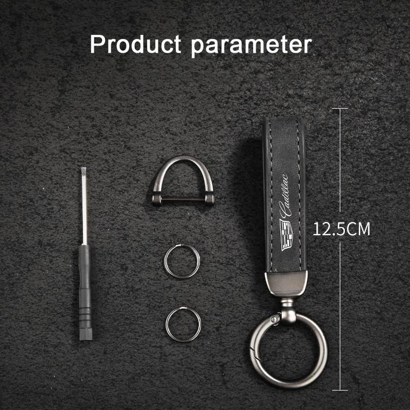 for Cadillac Escalade CTS ATS SRX Deville BLS XT4 XT5 XT6 STS XTS SLR XLR CT4 CT5 CT6 Suede Car Strap Keychain Key Accessories