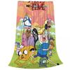 Abenteuer Cartoon Lustige Zeiten Decken Samt Finn und Jake Warme Überwurfdecke für Outdoor Reisen Bettteppich