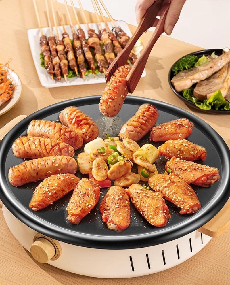 220V Surround The Stove To Cook Tea Electric Grill Household Indoor Smoke-free Barbecue Grill