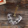 Metal and Acrylic Heart Crystal Pen Holder Set for Office Desk