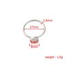 Stainless Steel 17mm Ring Base for DIY Diamonds - Adjustable Round Setting