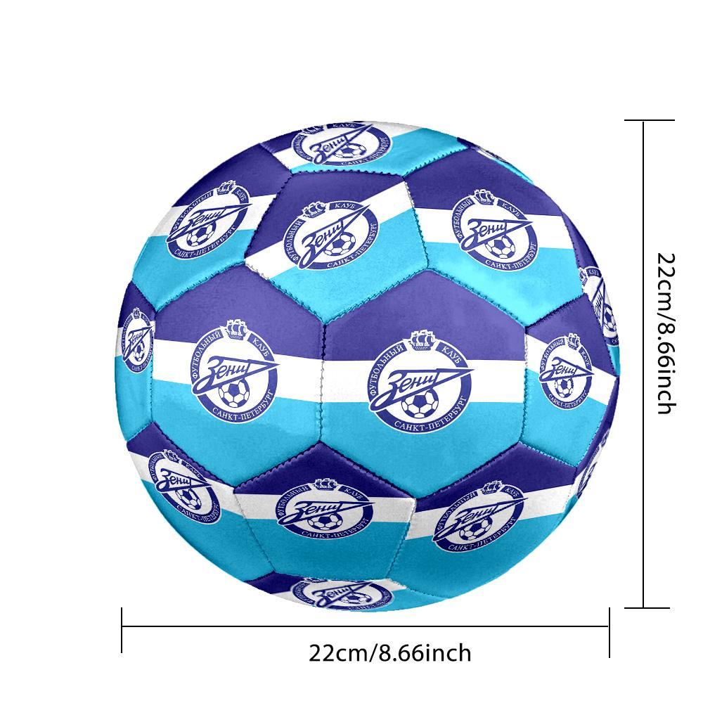 Zenit Saint Petersburg Indoor Soccer Ball Size 5 Colorful All Ages Machine Stitched PVC Competition Ready Durable High-Bounce