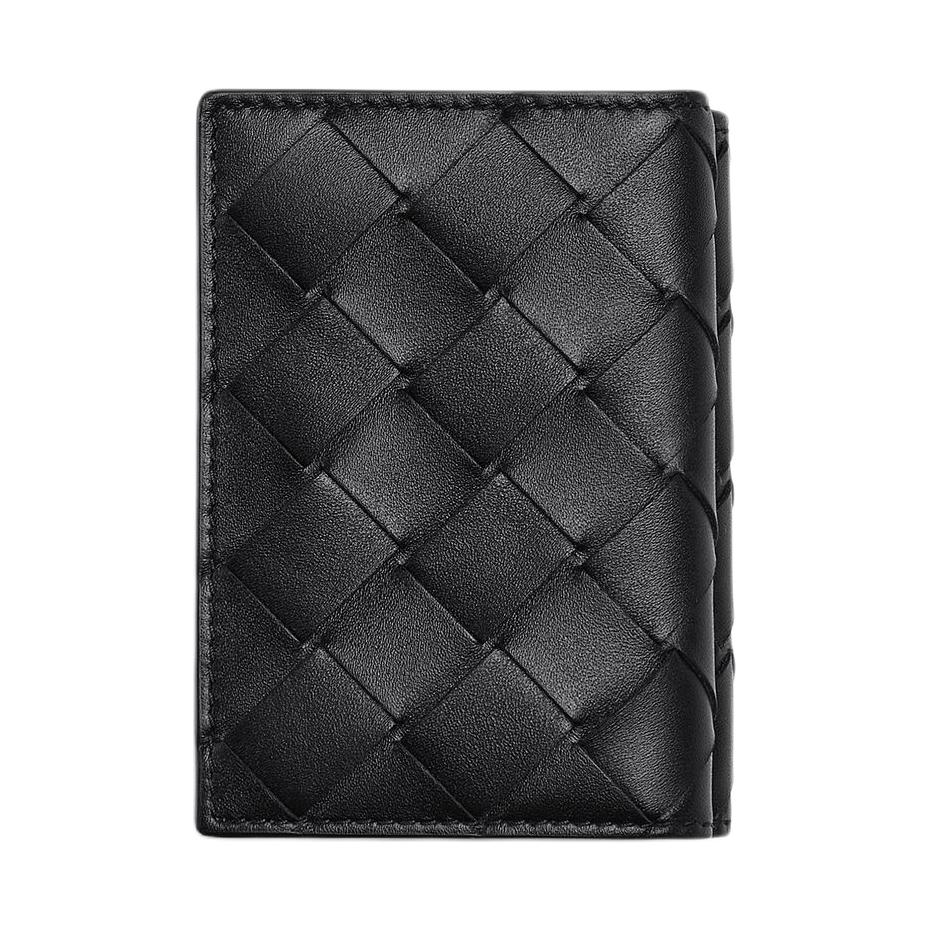 

Bottega Veneta Intrecciato Woven Three-Fold Flap Wallet Men Wallet Black 751145VCPQ48803 Basic Set (Bag+Dust Bag)