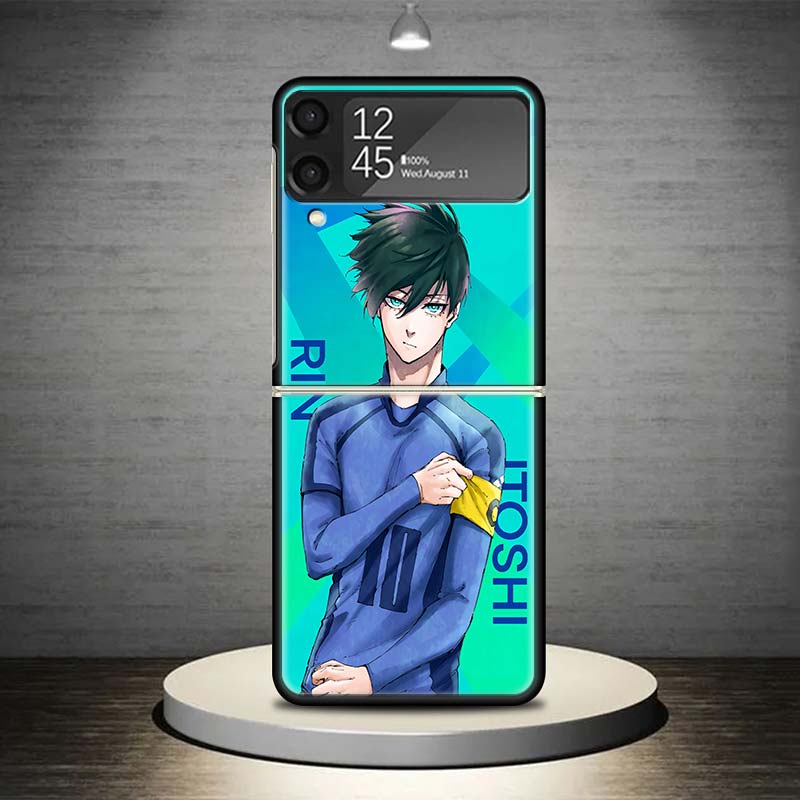 Heißes Anime Blue Lock Handyhülle Für Samsung Galaxy Z Flip 7 6 5 4 3 5G Stoßfeste Hülle Z Flip7 Flip6 ZFlip5 Flip3 Flip4 Luxus S