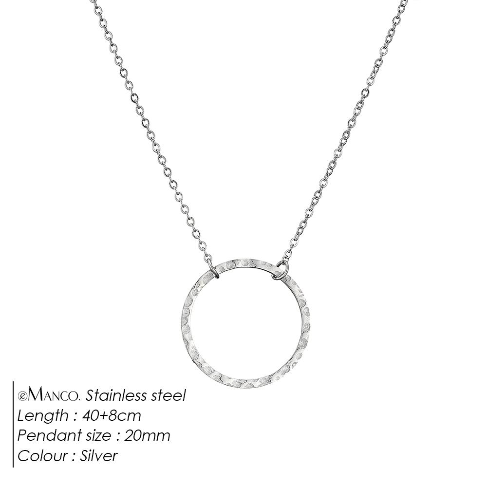 eManco Statement Necklace Women Dainty Stainless Steel Necklace Choker Pendant Necklace Fashion Jewelry