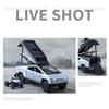 1/32 Tesla Cyber the Truck Pickup Alloy Camping RV Car Model Diecasts Metal Toy Van Motorhome Touring Car Model Sound Light Kids Gifts
