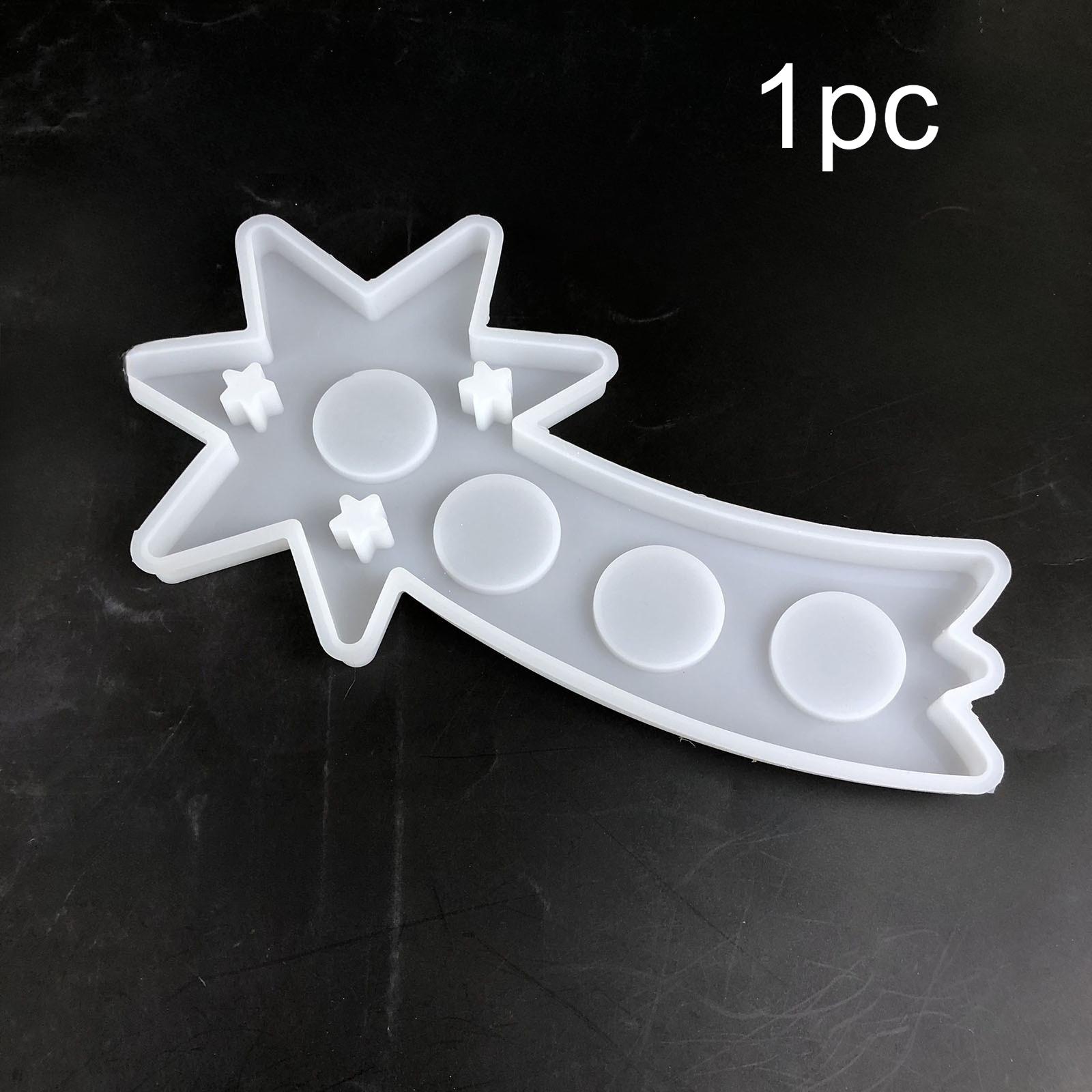 

1pc Silicone Resin Casting Molds Star Crystal Candle Holder Molds DIY Epoxy Resin Decorative Molds DIY Plaster Candle Stand