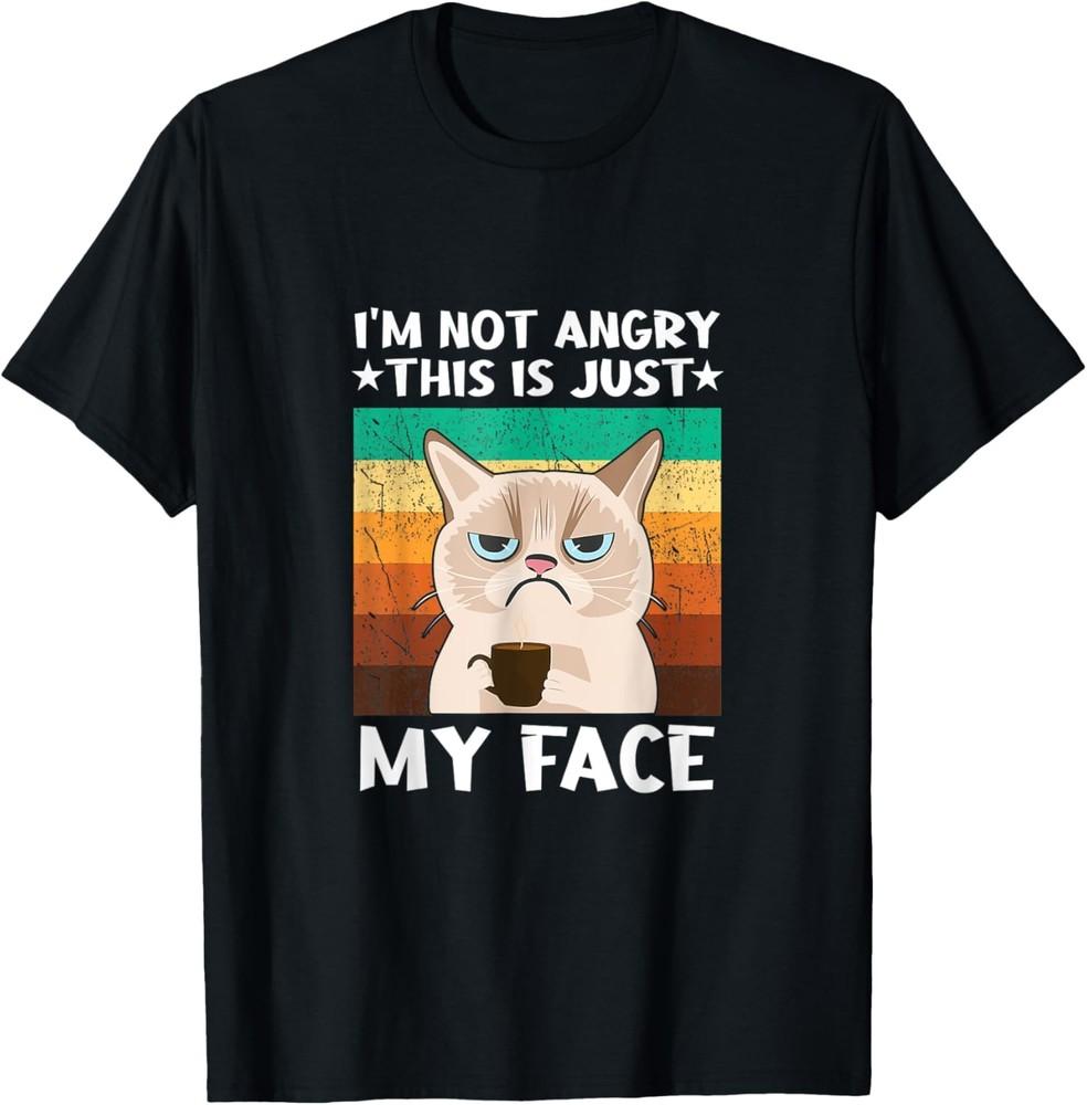 Sarcastic Funny Saying I m Not Angry This Is Just My Face Gift T-Shirt Unisex T-Shirt XXXXL
