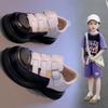Fashion Summer New Kids Sandals for Girls Fashion Hollow-out Children Causal Roman Sandals Thick Soled Toddler British Style Beach Shoes
