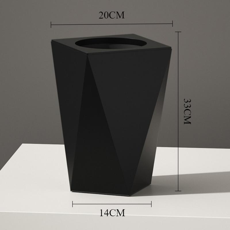 

Металлическое мусорное ведро Роскошное Креативное Художественное Мусорное ведро Минималистичная Встроенная Корзина для мусора Дом Гостиная Ванная комната Товары для уборки чёрный